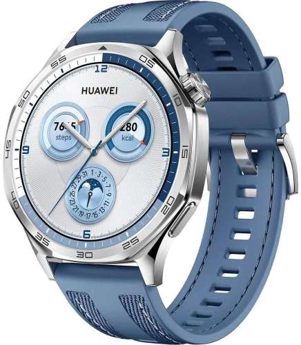 Смарт-часы Huawei Watch GT 5 Vili-B19W,  1.43",  синий/серебристый [55020dgj]